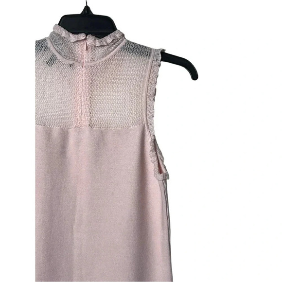 COPY - 1725. WHITE HOUSE BLACK MARKET SLEEVELESS KNITTED TOP PALE PINK IN COLOR… - Picture 8 of 10